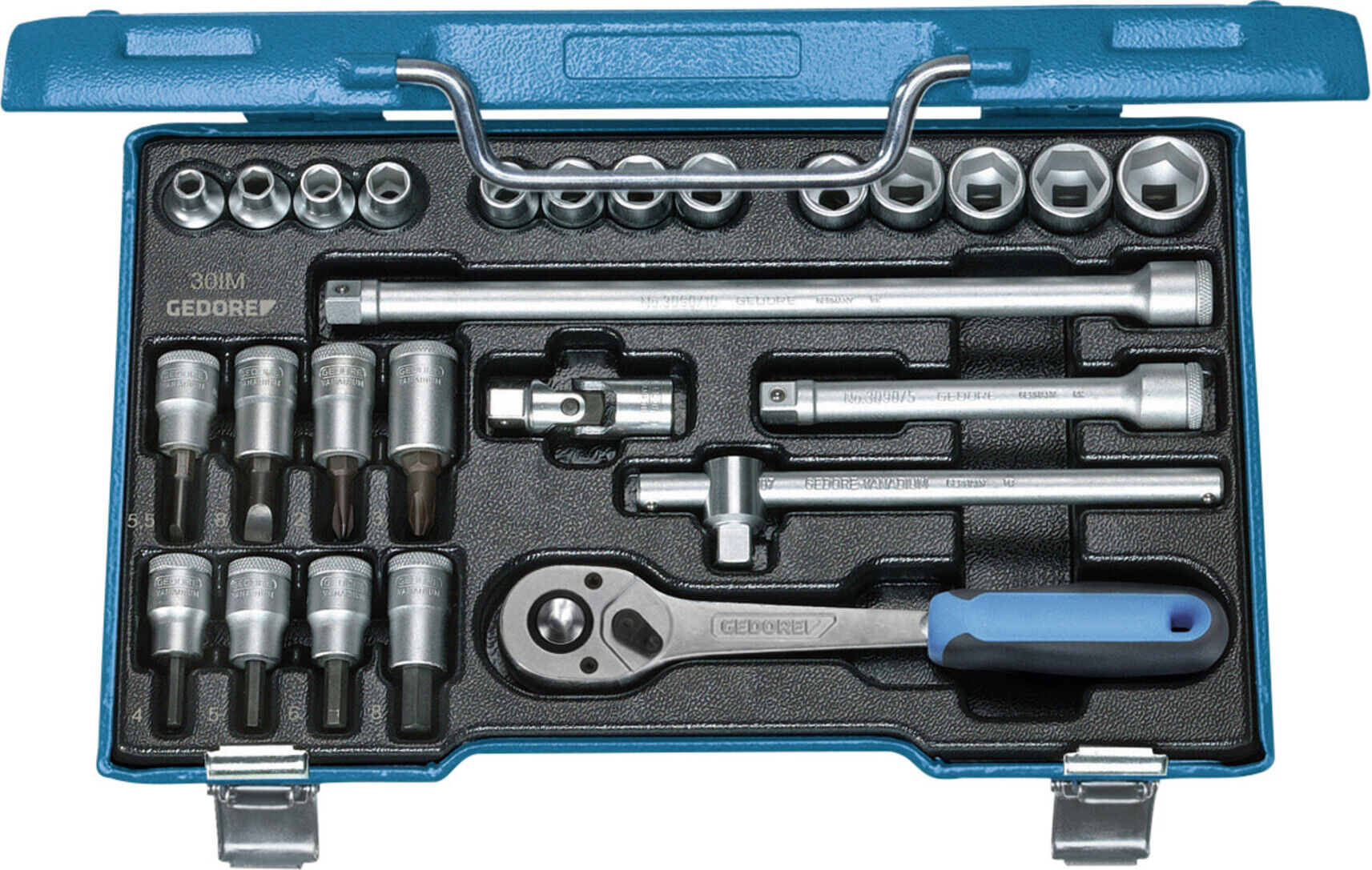 Gedore 30 IMU-10 Steckschlüssel-Satz 3/8" 26-teilig 6-kant IN-IS-PH (6229740)