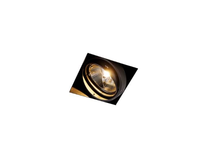 Qazqa Spot Encastré Noir Gu10 Ar111 Sans Bordure - Oneon