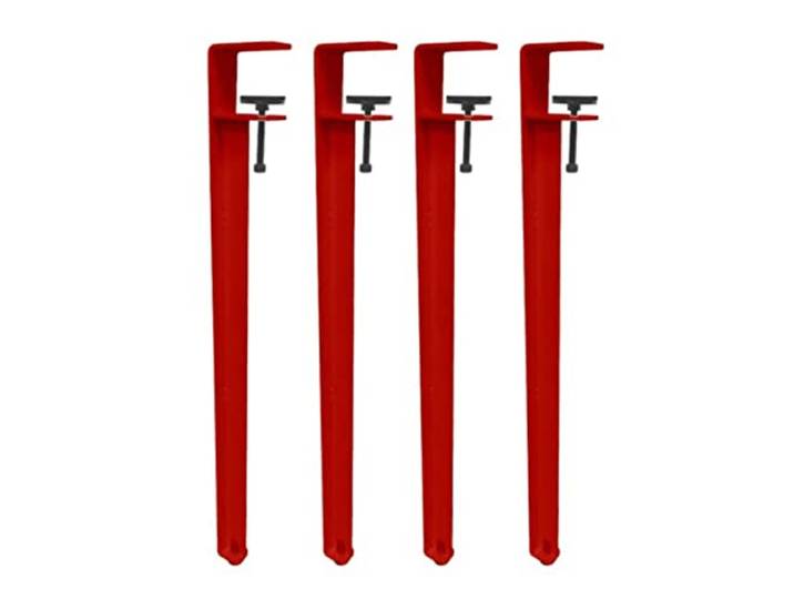 GArcan 4er-Pack Klemm-Möbelbeine, robuste Tisch- und Stuhlbeine, F-förmige, verstellbare Esstischbeine, Beistelltisch-Stützbeine, Tischbeine ohne Bohren (Höhe: 76 cm, rot)
