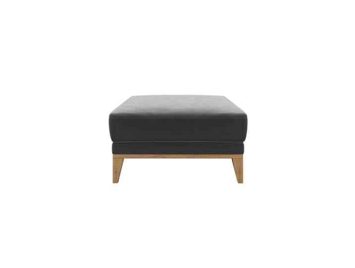 Pouf en polyester gris foncé