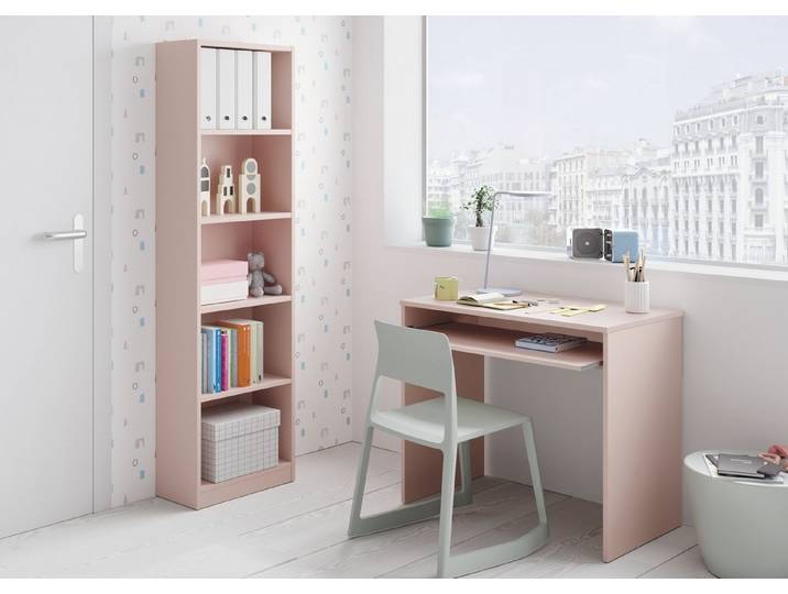 freiraum Jugendzimmer-Set i-JOY, (Bücherregal + Computertisch), in Rosa - 52x180x25 (BxHxT)