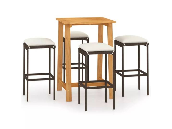 VidaXL - Garten-bar set akazienholz, One Size, Braun