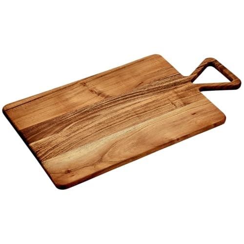 Kesper Snijplank met handvat van hout, bruin, B: 54 cm, D: 30 cm, H: 1,5 cm