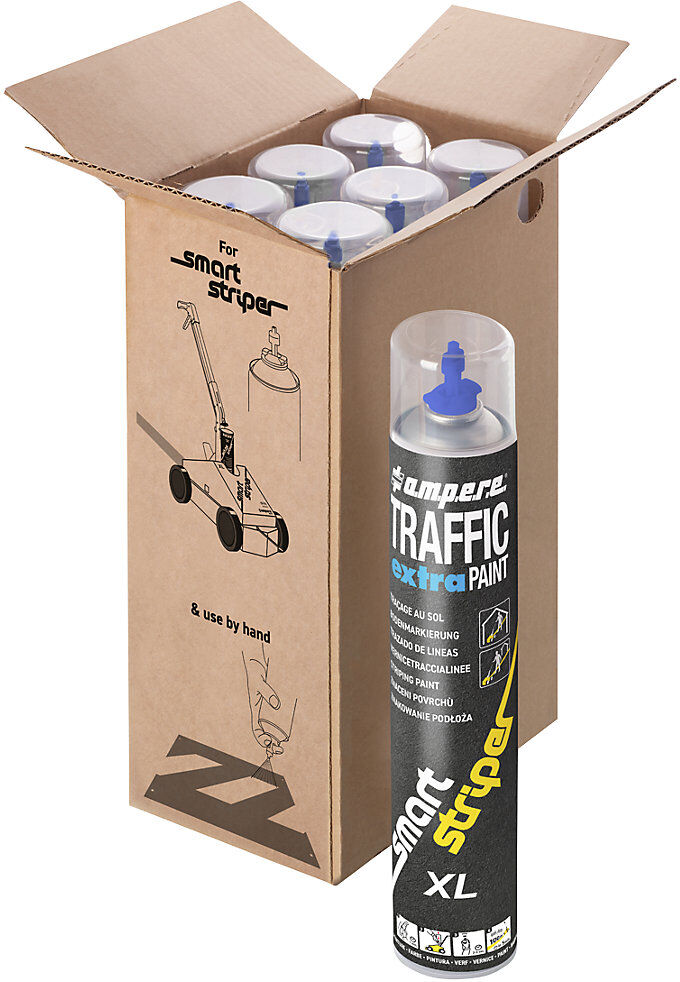 Markierfarbe Traffic extra Paint® XL, Inhalt 750 ml, VE 6 Dosen, blau Ampere