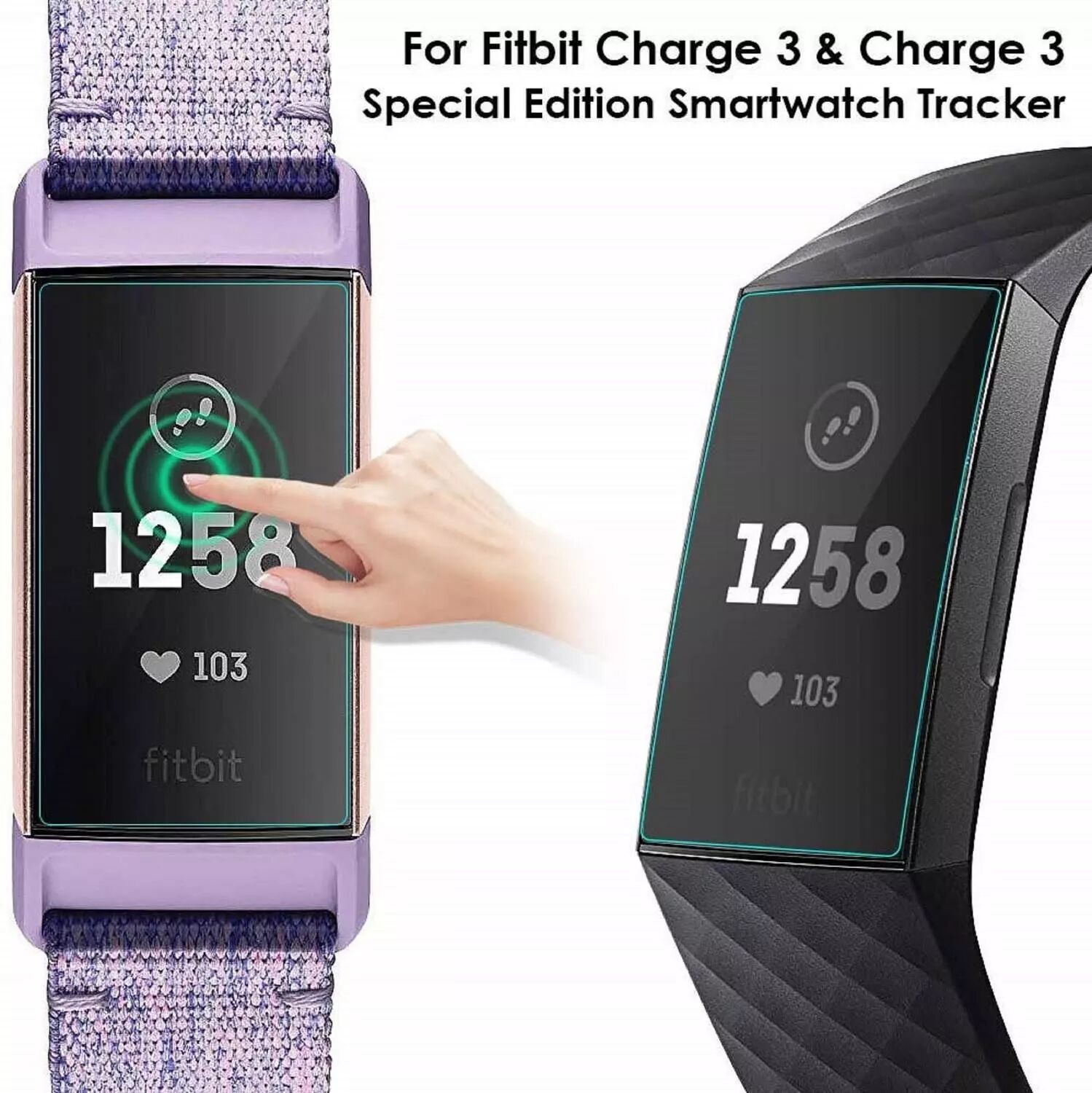 INF Fitbit Charge 2 Displayschutzfolie TPU - wasserfest - 5er-Pack