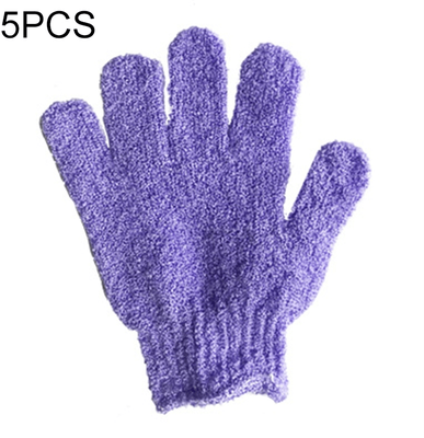 Everyday Crate Exfoliating Bath Gloves For Smooth Skin Deep Clean Shower Scrub Body Mitt Set purple