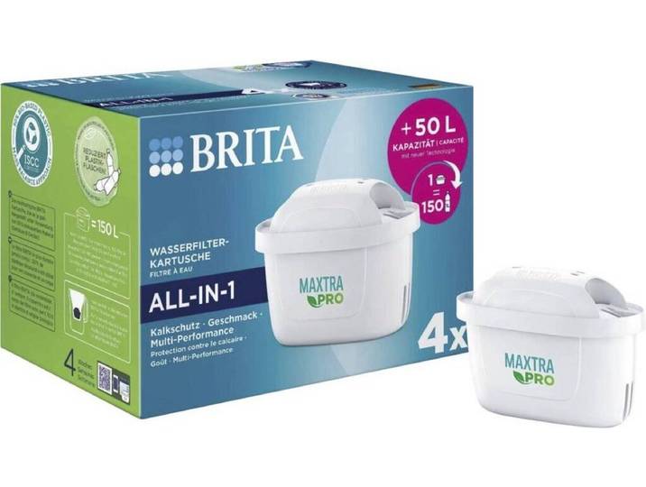 Brita Maxtra Pro Pure 4er 122027 Waterfilter Wit