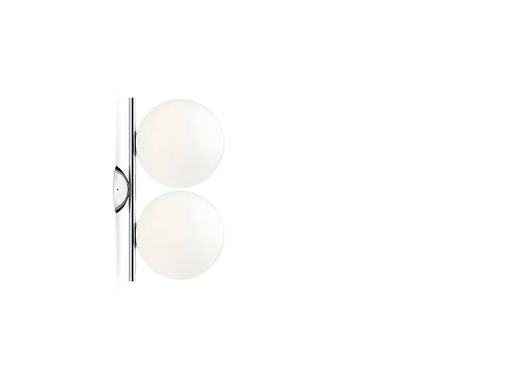 Flos Applique murale IC lights C/W1 Double Chrome-opale