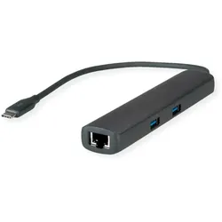 Roline USB4-C Dock HDMI+2.5GbE+ 2xA+1xC+1xC PD 40G 8K - Digital/Daten (USB-C, 6 Ports), Dockingstation + USB Hub, Grau