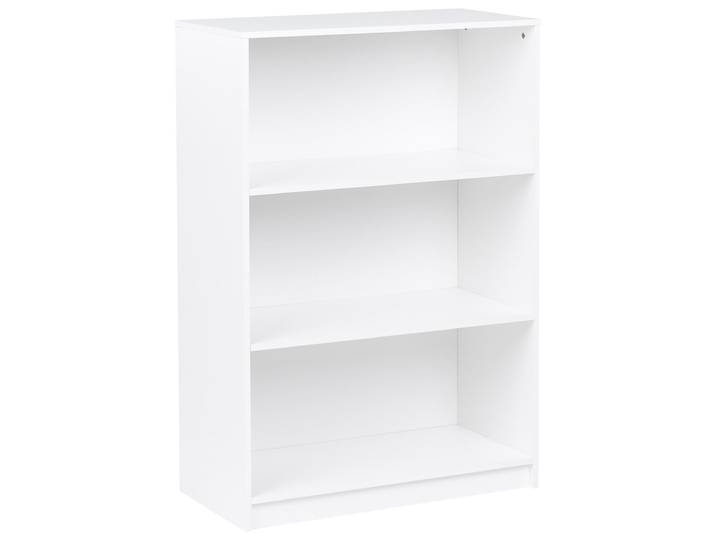 Bibliothèque 3 étagères 117 cm blanc