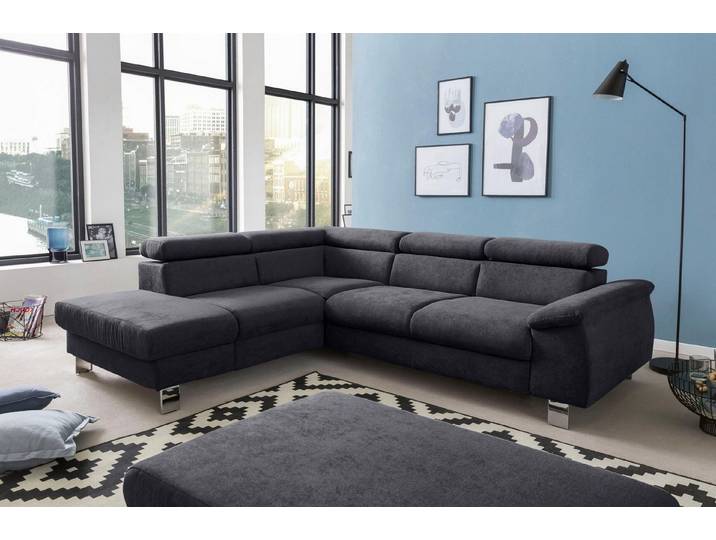 COTTA Ecksofa Komaris L-Form, B: 249 cm, mit Kopfteilverstellung, optional Bettfunktion, Bettkasten & Licht