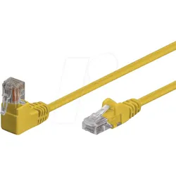 SHVP 08-64012 - Patchkabel, gewinkelt-gerade, gelb, 0,5 m