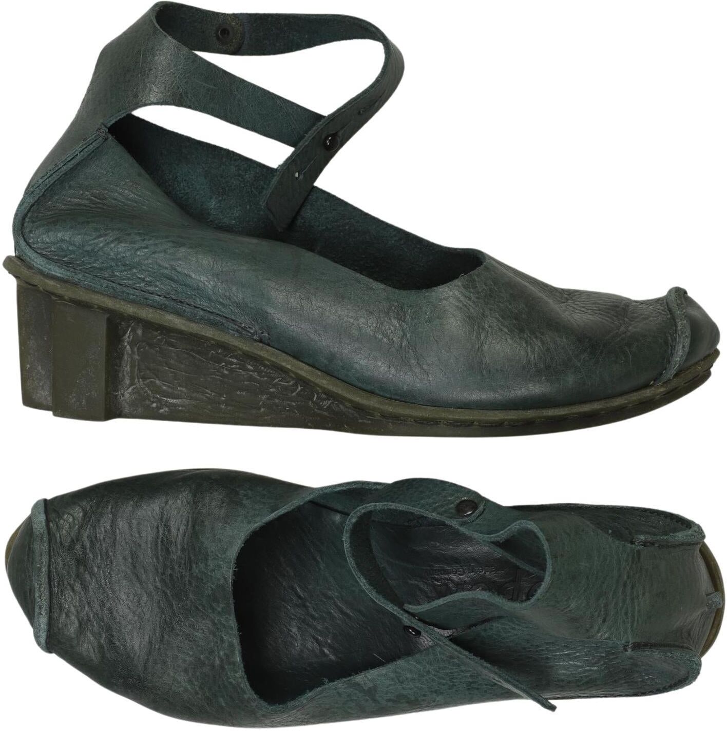 trippen Damen Halbschuh, Grün, Gr. EU 38, Leder - Second Hand