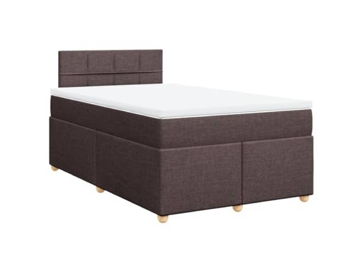 Makastle Boxspringbett mit Matratze 120x200 cm Dunkelbraun Taschenfederkernmatratze