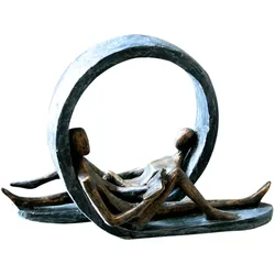 Casablanca Skulptur Auszeit H=22cm - grau
