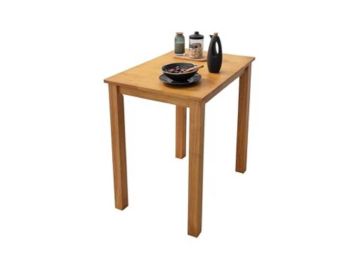 Woodroom Kota Kleiner Esstisch 70 x 50 cm – Massivholz, Eiche Optik PLATZSPARENDER KÜCHENTISCH – Kompakter Massivholztisch in Eiche-Optik für Singles, kleine Apartments und WG-Zimmer.