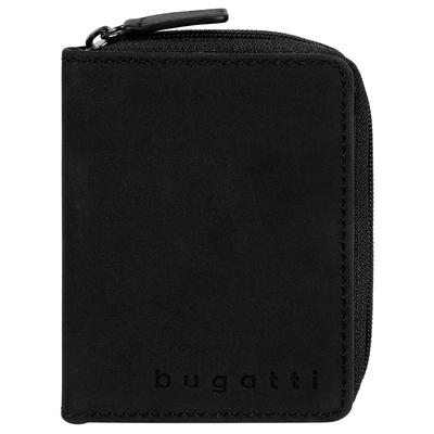 Geldbörse BUGATTI "BUGATTI Damen LUCA echt Leder", Damen, schwarz, Leder, unifarben, Kleinlederwaren, echt Leder