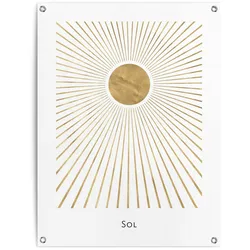 Poster REINDERS "Sonne", gold (farbe bild(er): gold), B:60cm H:80cm T:0,1cm, Leinwand, Bilder, Poster, Outdoor für Garten oder Balkon