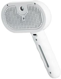 Uplift Essentials Pet Steam Grooming Brush Spray Dog Deshedding And Detangling Brush white