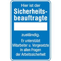 SafetyMarking 11.0728 Aushang Sicherheitsbeauftragte Aluminium (B x H) 200 mm x 300 mm 1 St.