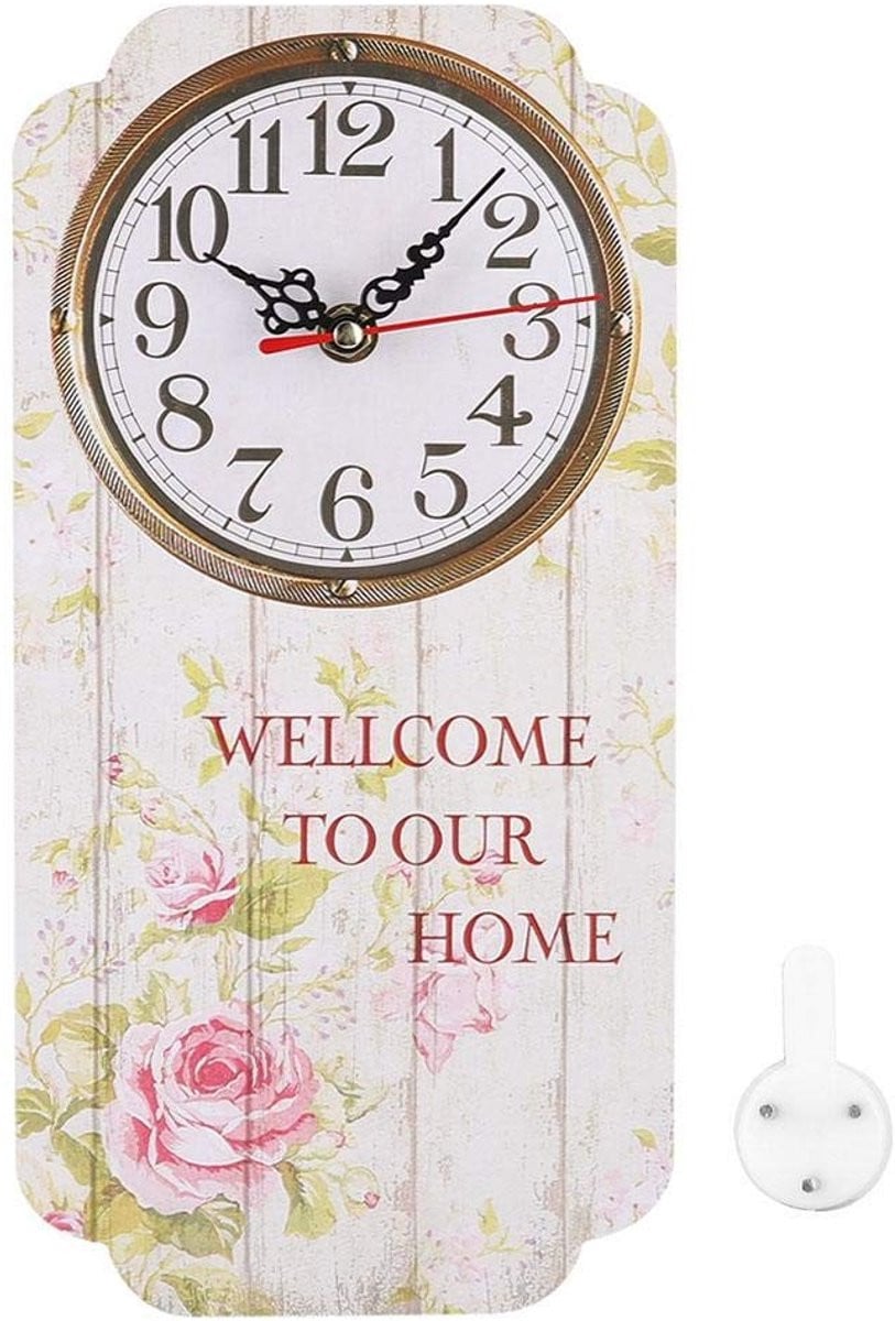 Dailygoody Solidchoice Vintage wandklok met retro design voor woonkamer, slaapkamer of kantoor