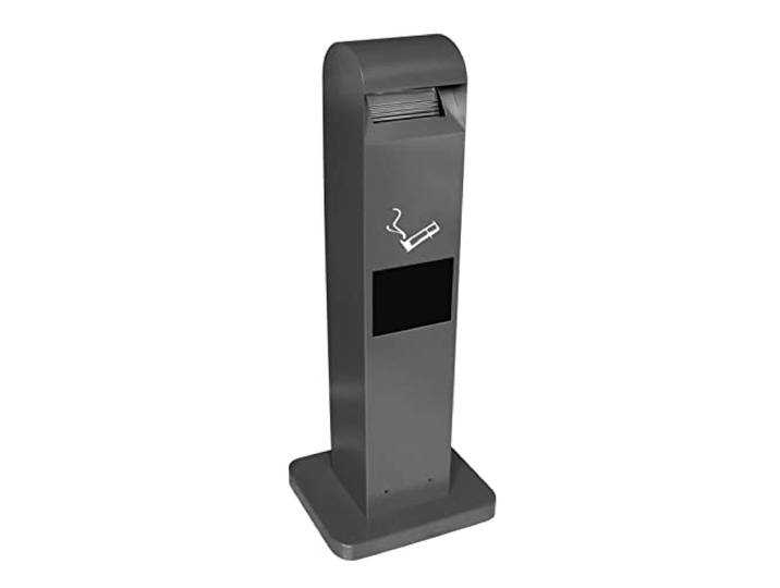 JVD Ashtray + Mülleimer 8L zu Fuß - Für den Außenbereich – Ideal für Einkaufszentren, Hotels und Außenbereiche wie Gärten