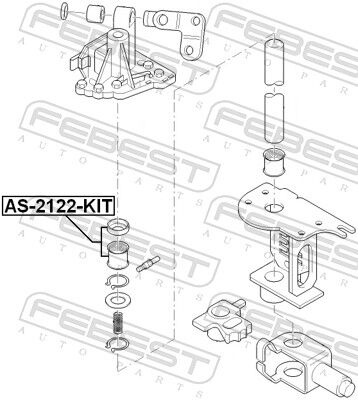 Febest Reparatursatz, Schalthebel As-2122-Kit Für Ford Mercedes Vag