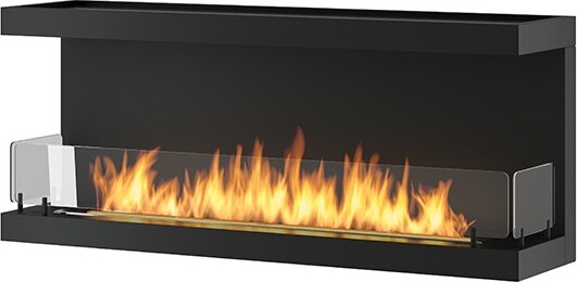 Design-Bioethanol-Einbaukamin C1200 V.3 mit 3-seitig offenem Glas, 3-Liter-Brenner