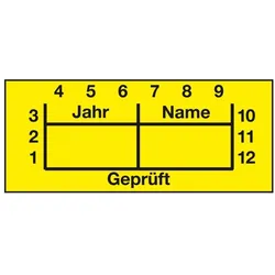 HellermannTyton, Sicherheitskennzeichnung, QNPRUEFYPH-103-YE Prüf- Etiketten Geprüft gelb 590-00162