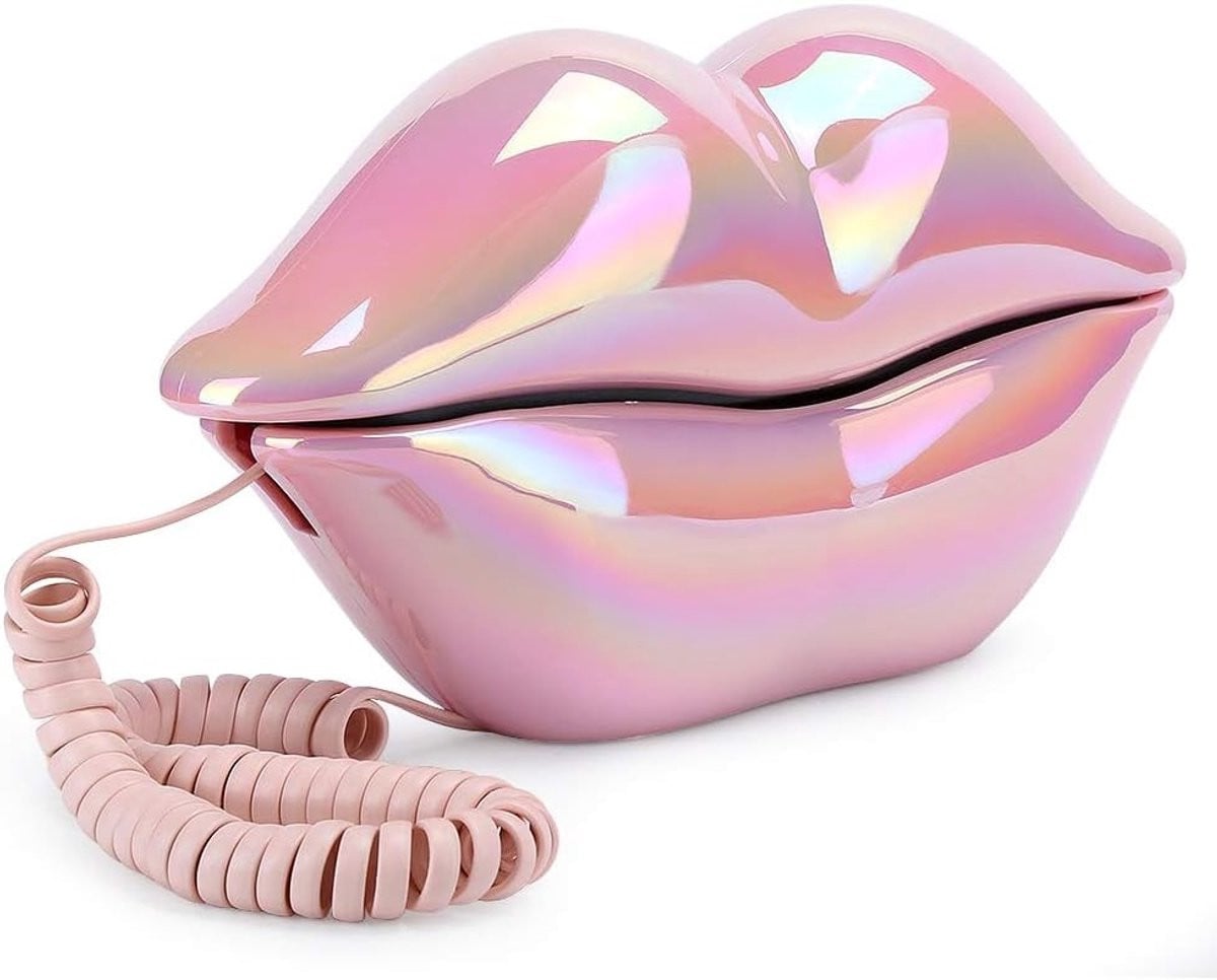 Roze Lippen Telefoon voor Thuis en Kantoor, Decoratieve Vaste Telefoon