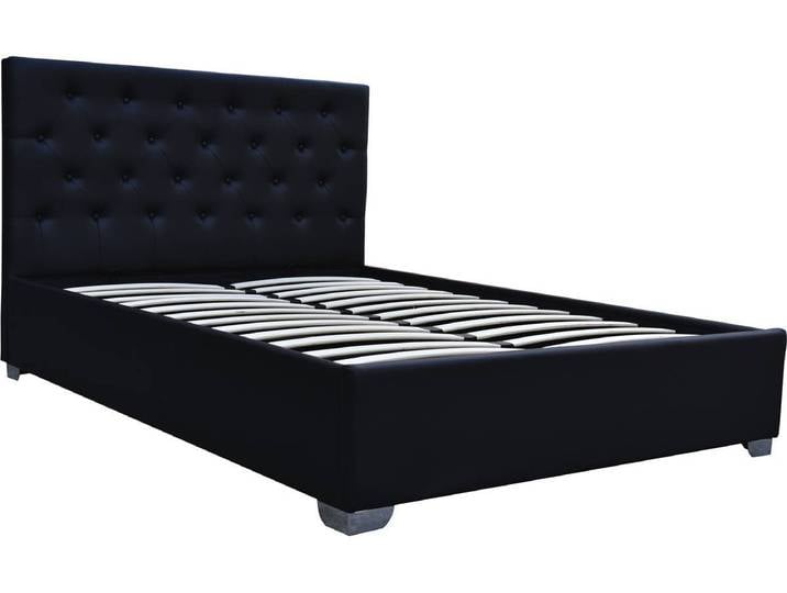 Lit double avec coffre Tino - 160 × 200 cm - Noir