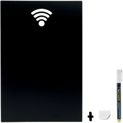 Securit® Wandtafeltafel - Silhouette "Wifi" - Luxus-Finish - Kreidestift und Klebestreifen inklusive - Auslaufmodell