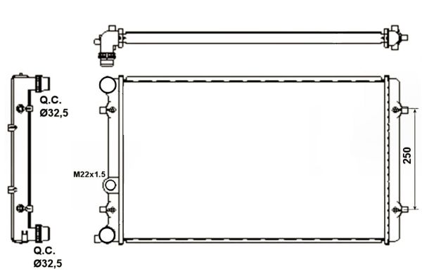 Nrf Kühler, Motorkühlung Economy Class 509529a Für Vw