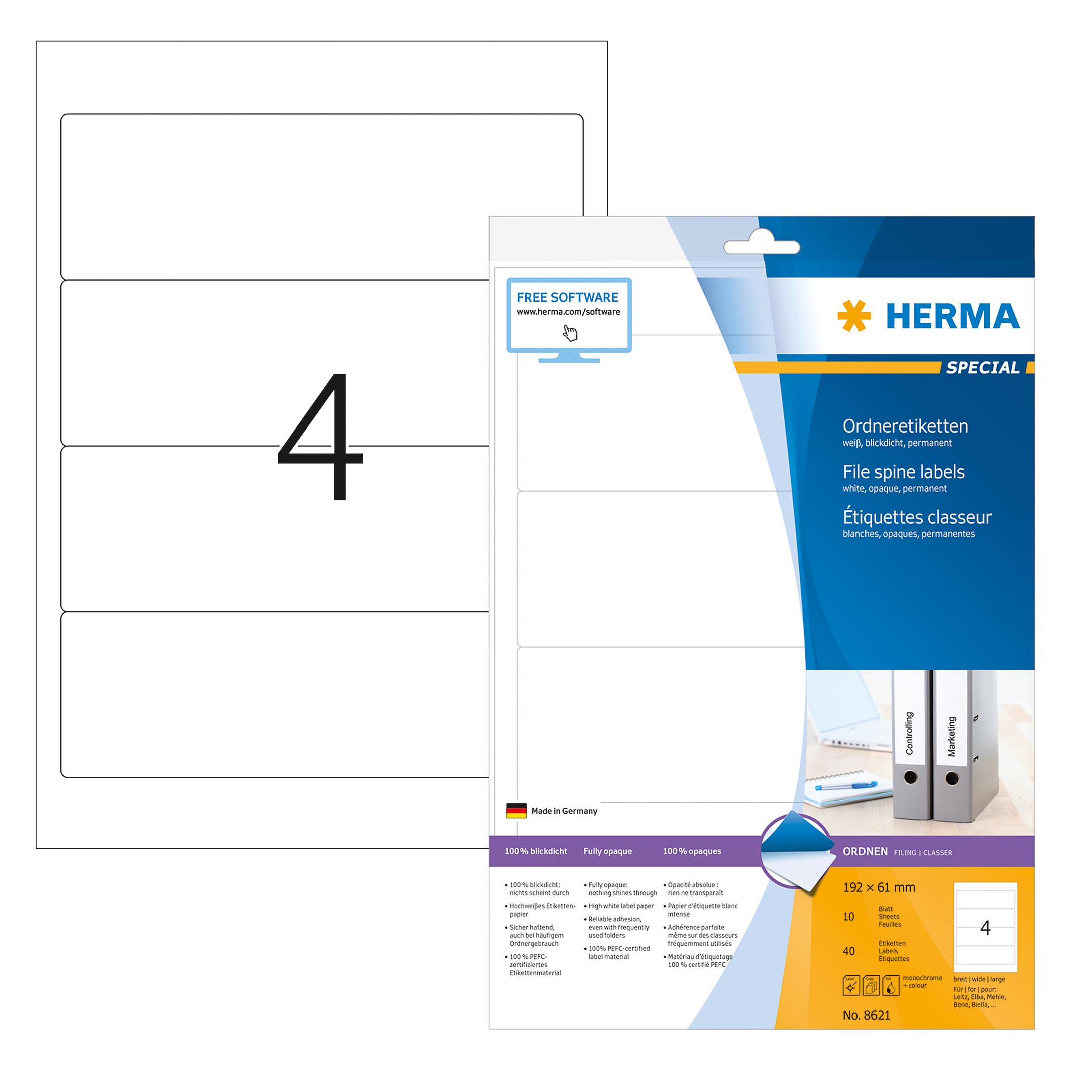 Herma Ordneretiketten A4 (8621)