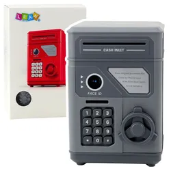 Elektronischer Safe ATM Sparschwein mit PIN für Kinder Grau
