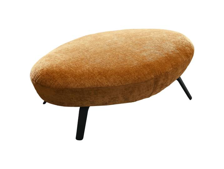 Moderano Hocker, Senfgelb, Metall, oval, 117x43x78 cm, Fußauswahl, erweiterbar (Typenauswahl), Stoff-/Lederauswahl, Wohnzimmer, Hocker, Sitzhocker