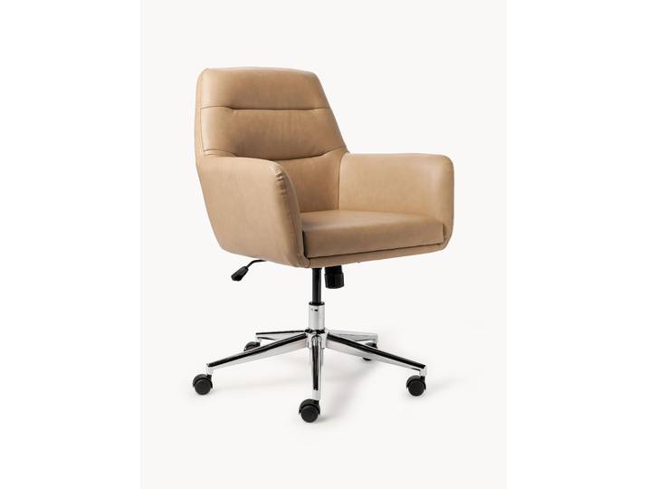 Chaise de bureau en similicuir avec accoudoirs Benson, hauteur réglable
