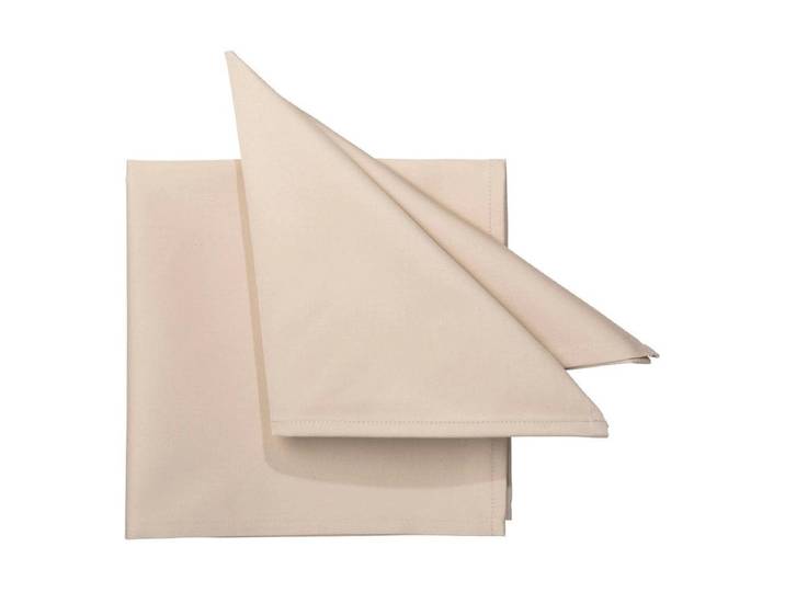 Stoffserviette PICHLER Solid 45 cm x 45 cm, 6 Stück , beige (natur), B:45cm L:45cm, Servietten, Stoffserviette
