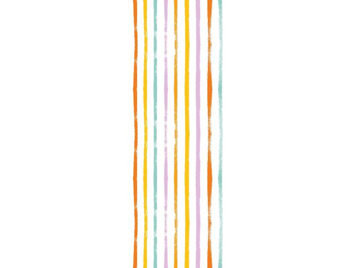 Vinyltapete QUEENCE Streifen-Bunt , bunt, B:0,9m L:2,5m, Vinyl, Tapeten, Vinyltapete, 90x250cm, selbstklebend, kinderleichte Anbringung,, Sticker