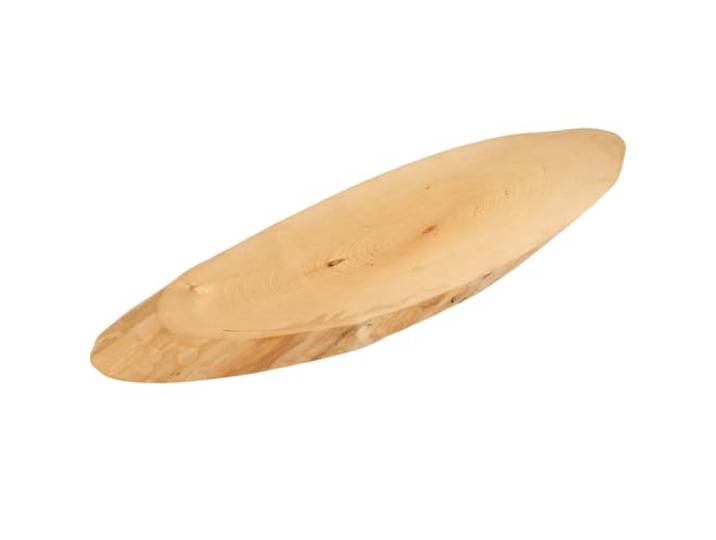 KESPER Servierbrett, Material: FSC®-zertifiziertes Birkenholz (FSC® C014021), naturbelassene Baumscheibe, lebensmittelecht lackiert, Maße: 55 x 19 x 2,5 cm, jedes Brett ein Unikat 69133