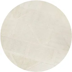 WECONhome Kurzflorteppich Hamptons FIFTEEN creme weiß 180 cm rund