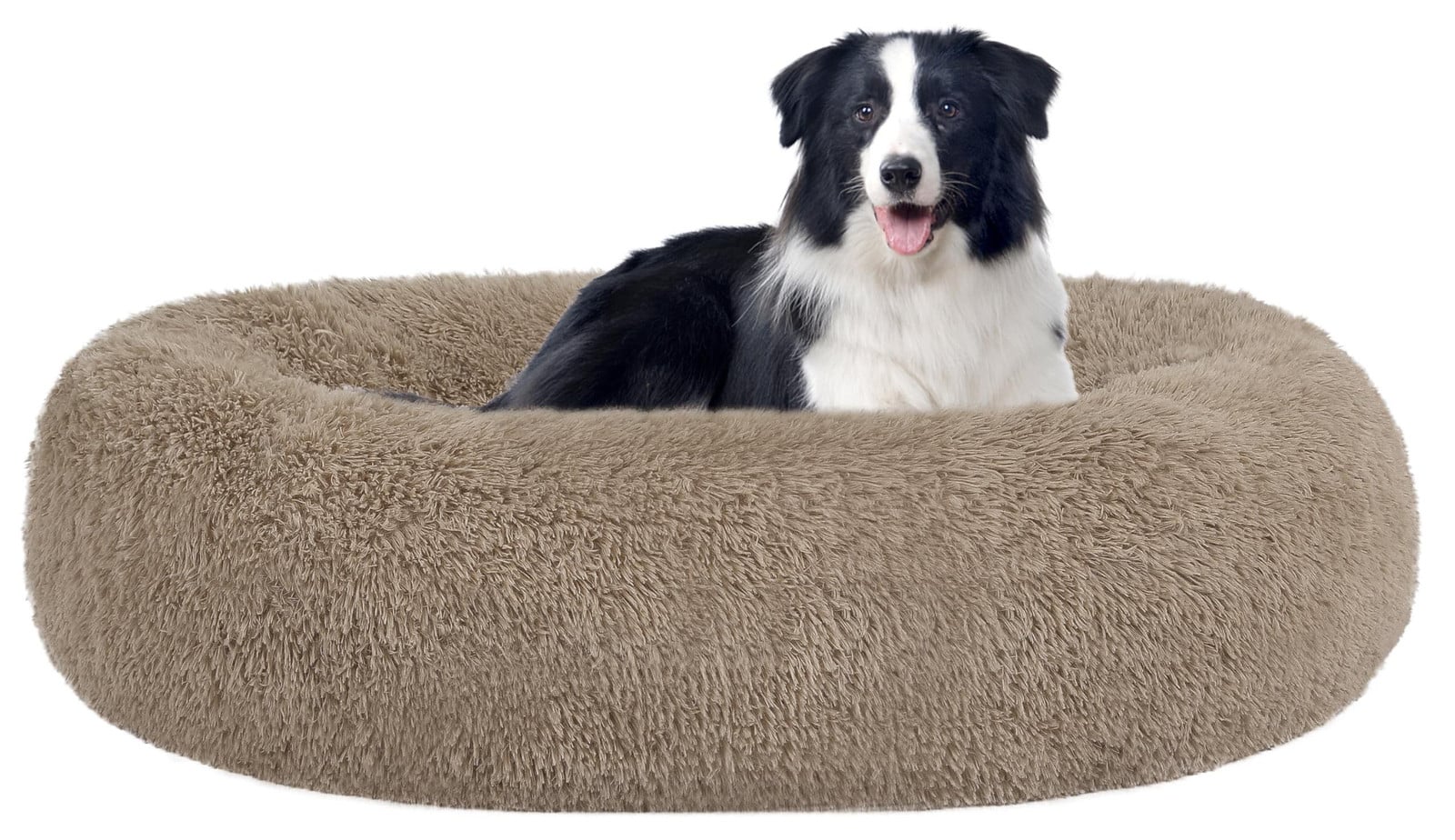 Merkloos Donutvormig Orthopedisch Hondenbed voor Extra Comfort