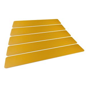 Durable Bodenmarkierung 181004 Zebrastreifen gelb, 120 x 20 cm, 5 Stück