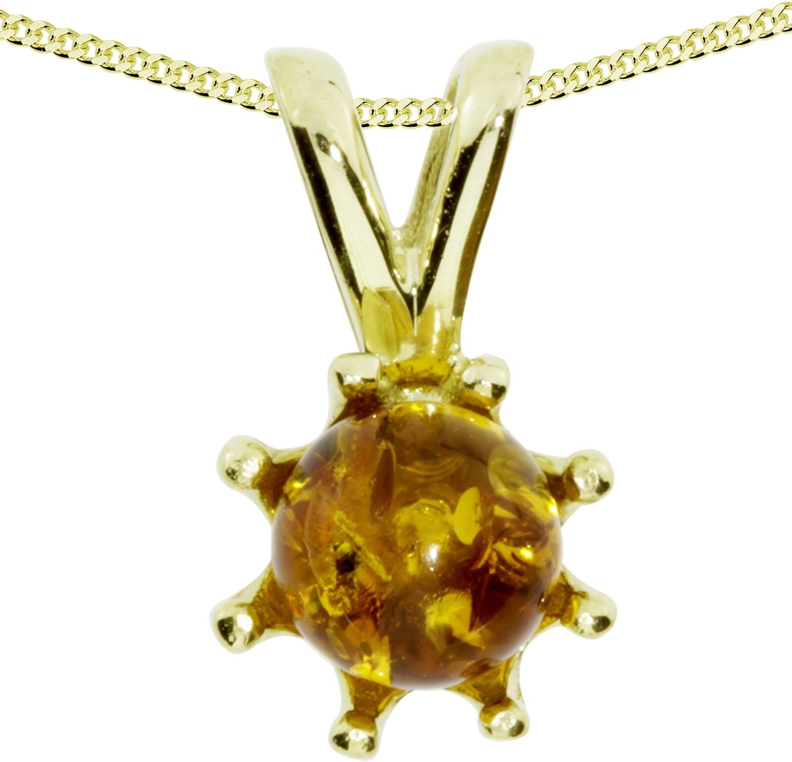 Kette mit Anhänger OSTSEE-SCHMUCK "Ostsee-Schmuck Kette mit Anhänger Ilke Kette mit Anhänger Ilke" Gr. 45, gold (weiß, neutral), Halsketten, Damen, 45cm, Gelbgold 333, L: 42, Kette mit Anhänger