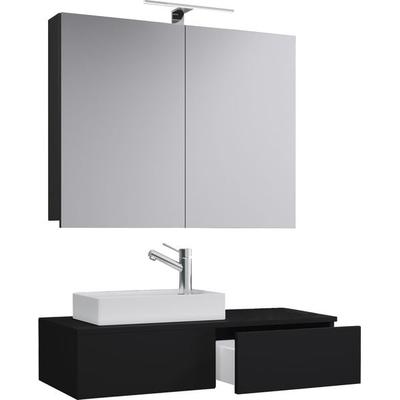 3-tlg Gäste WC Waschplatz Waschtisch Gudas Schrank