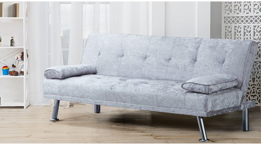 Mercer41 Haven 3 Seater Sofa Bed Silver 86cm H X 180cm W X 88cm D