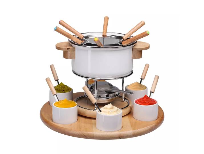 Nouvel - Fleischfondue-Set, 34cm, Weiss
