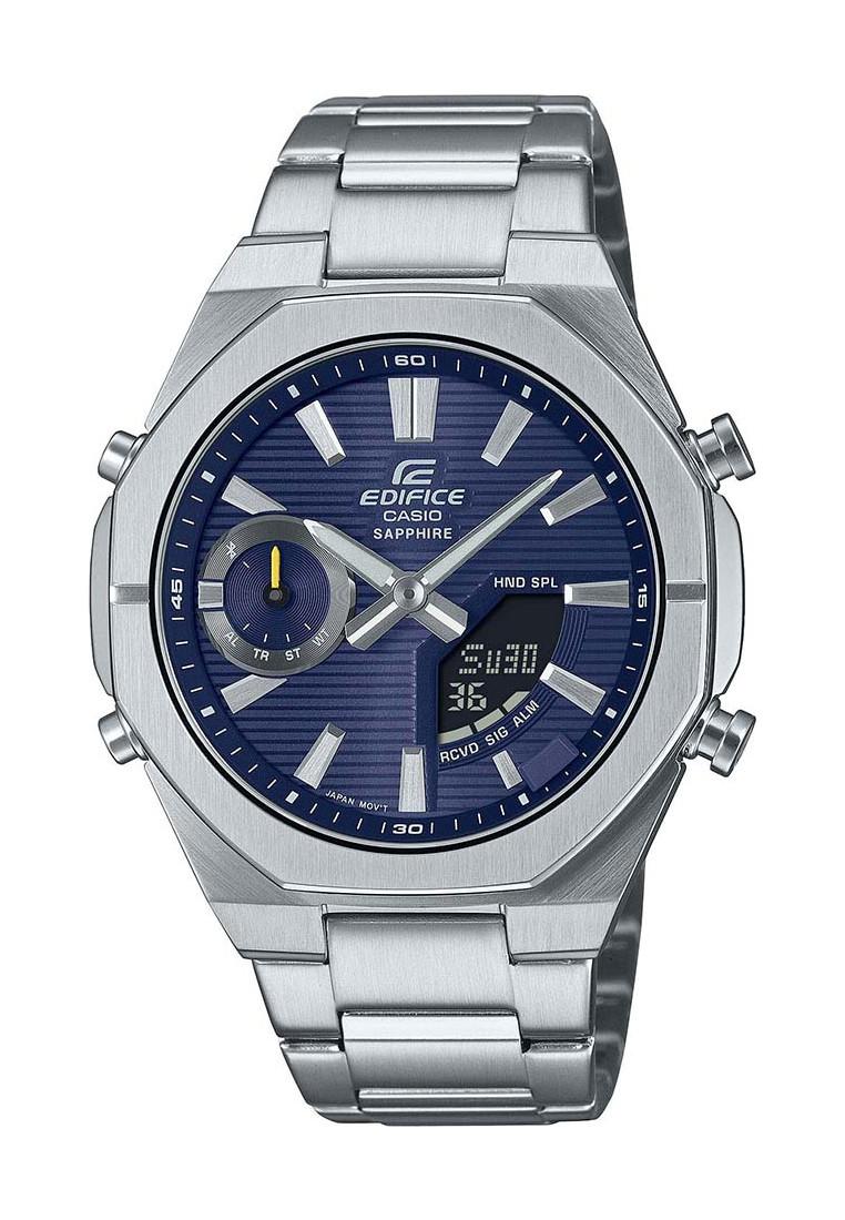 Casio Edifice Heren Horloge Zilverkleurig ECB-S10D-2AEF