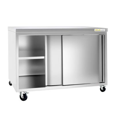 Unterschrank aus Edelstahl 1600x600 mm auf Rollen PREMIUM - GOLDINOX