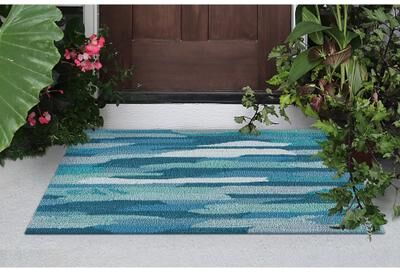 Liora Manne Lush Decor Capri Cloud Indoor/Outdoor Rug Aruba